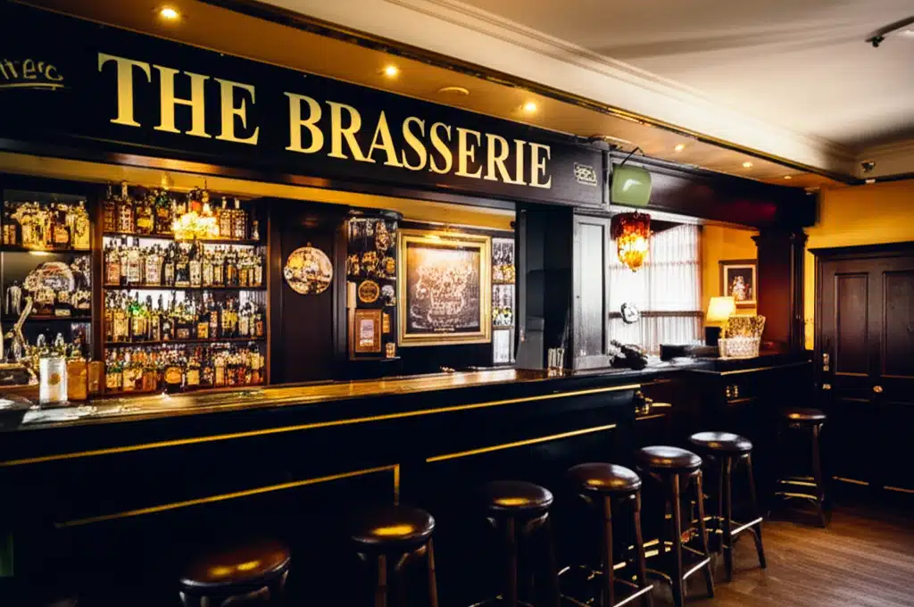 The Brasserie 1 An Brasserie: Bídeál deas de chéiliúradh nó le haghaidh ócáidí speisialta