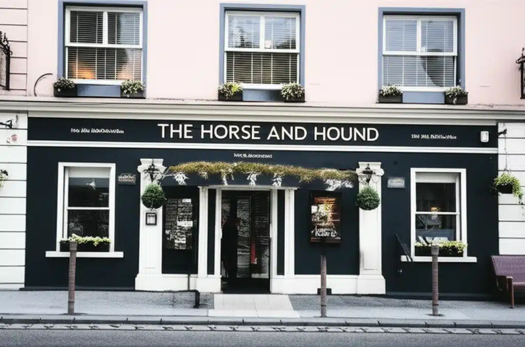 The Horse and Hound Delgany / Pub, Bar, Restaurant, Rooms 1 An Capall agus an Mádhún Delgany - Tasc, Bá, Reastair, Seomraí