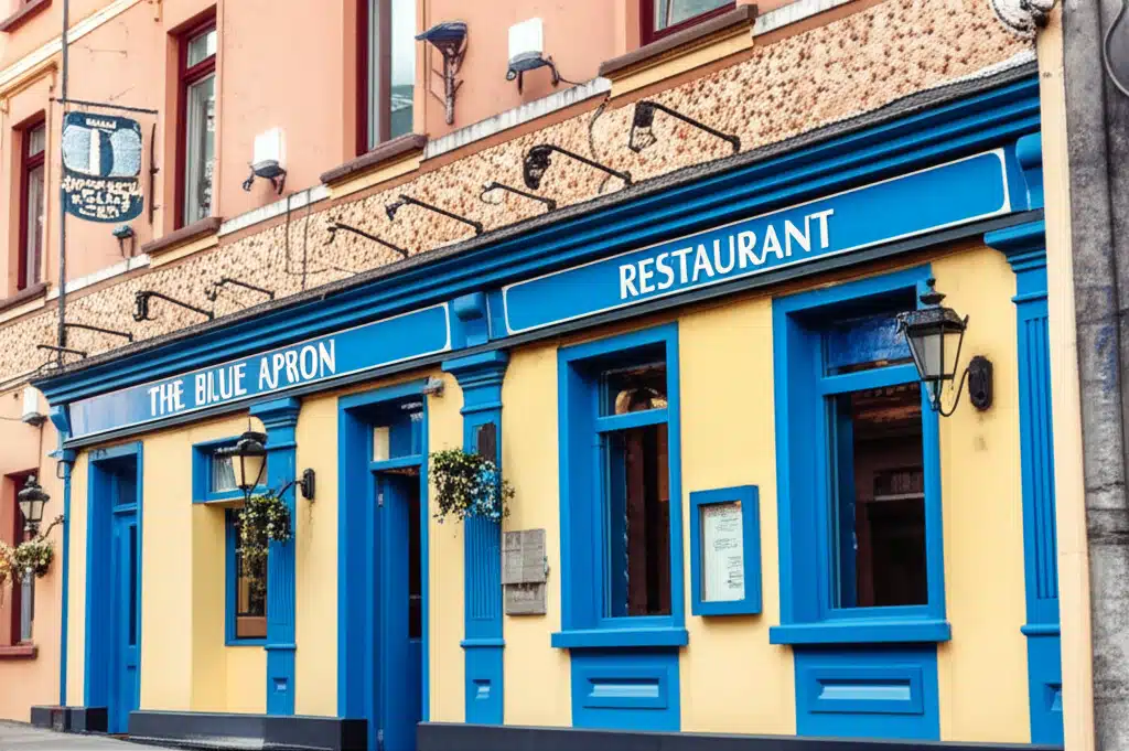 The Blue Apron Restaurant 1 An tIonad Bia Blue Apron: Billeog Ghorm agus Bia Íon