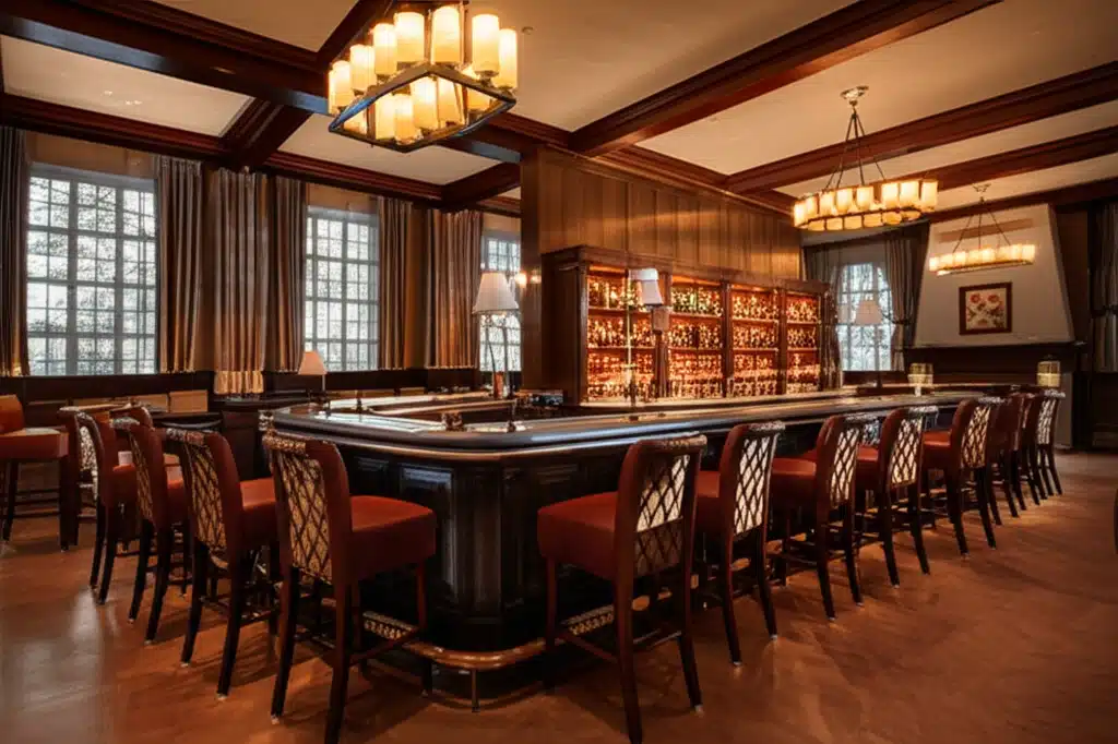 Rundle Bar at Fairmont Banff Springs 1 Baile Rundle ag Fairmont Banff Springs: Taise ar an mBár