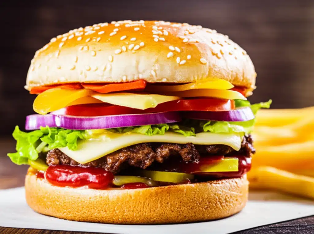 Delicious Fast Food Takeaway 1 Bia Fasta Oiriúnach: Toradh Bia Fasta Suaitheach