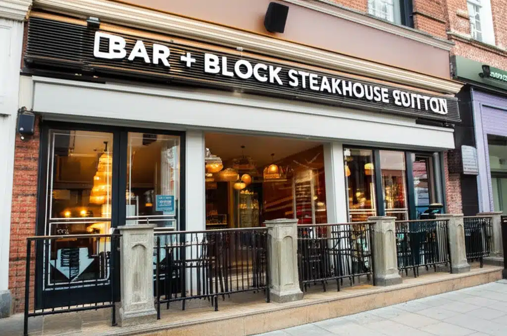Bia á Bhabhta agus Bloc Steakhouse, Sutton, Londain