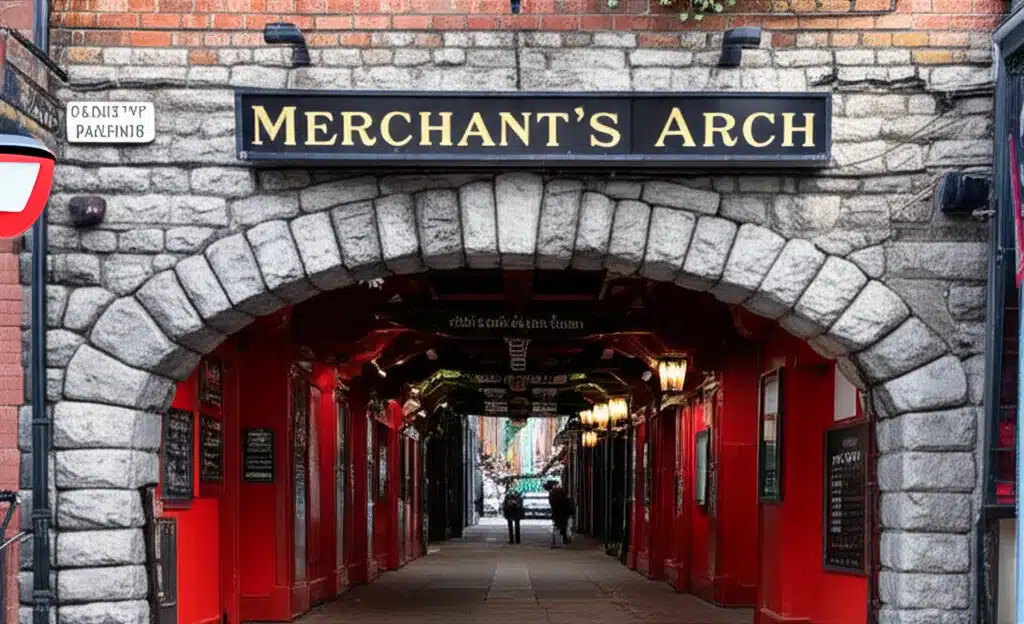 Merchant's Arch 1 Bogha na dTurgach - Bogha na dTurgach i gcroílár Baile Átha Cliath