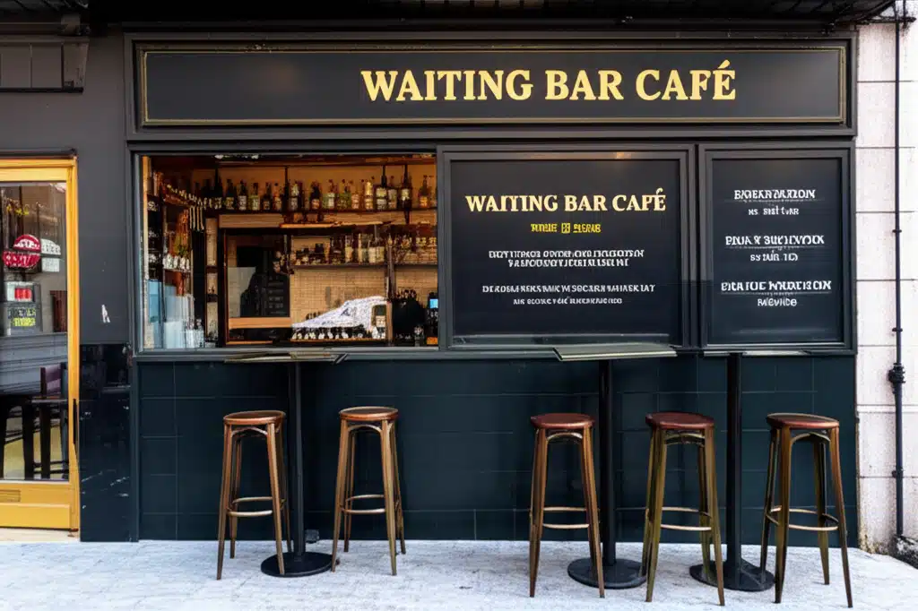 Café Bar Ag Fanacht: Iméige de Chátéir agus Siopa