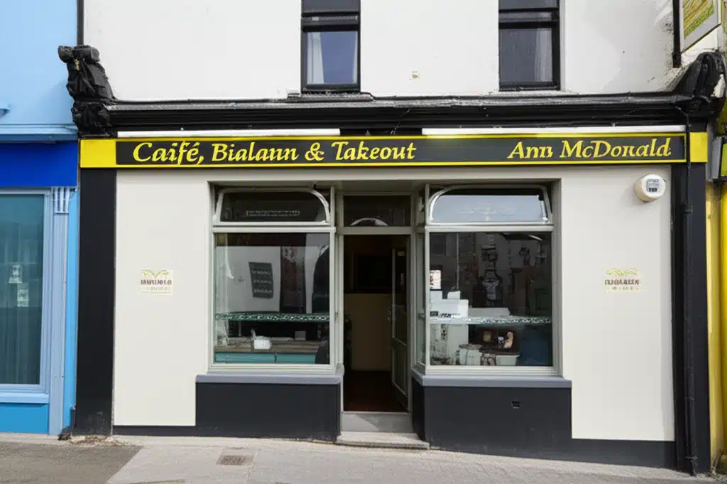 Caifé, Bialann & Takeout Ann McDonald: Bia & Deoch Ionchuir
