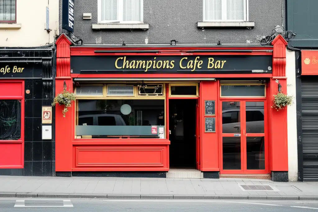 Champions Cafe Bar 1 Champions Cafe Bar: Bídeál agus Bia Iontrálach in Áit Oifigiúil