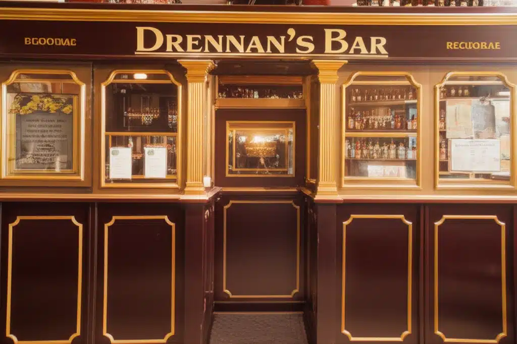 Drennan's Bar 1 Drennans Bar: Pictiúr de chráibh agus cultúr Gaeilge