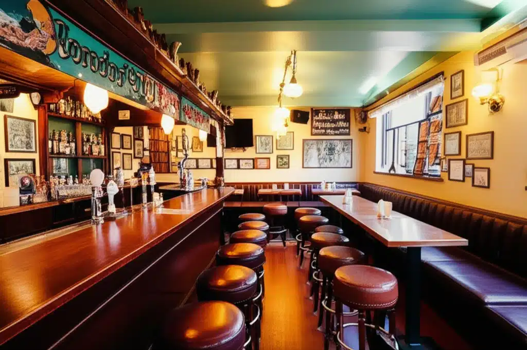 Gordons Cosy Corner Bar: Pictiúr de chúlra taitneamhach na táibléaraí