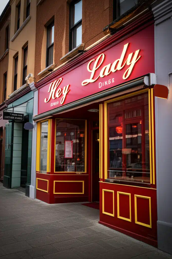 Hey Lady Diner: Grianghraf de Phictiúr Bistéar Ghrinn i gcéad chónaí