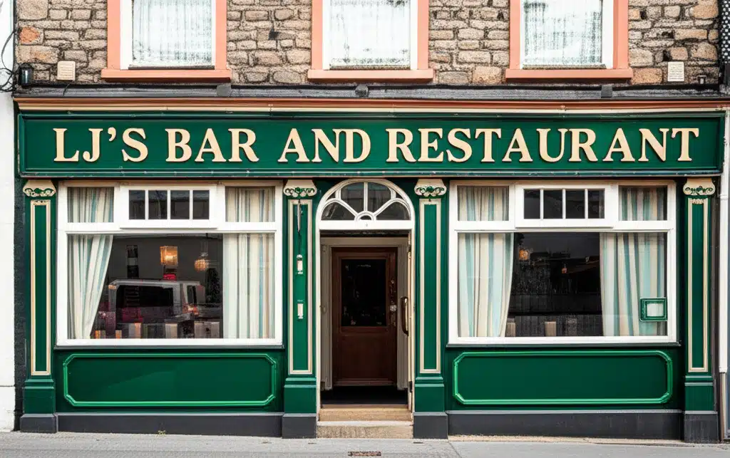 LJ’s Bar and Restaurant 1 LJs Bar agus Reastair: Bia, Deoch agus Ceol in Áit Áille