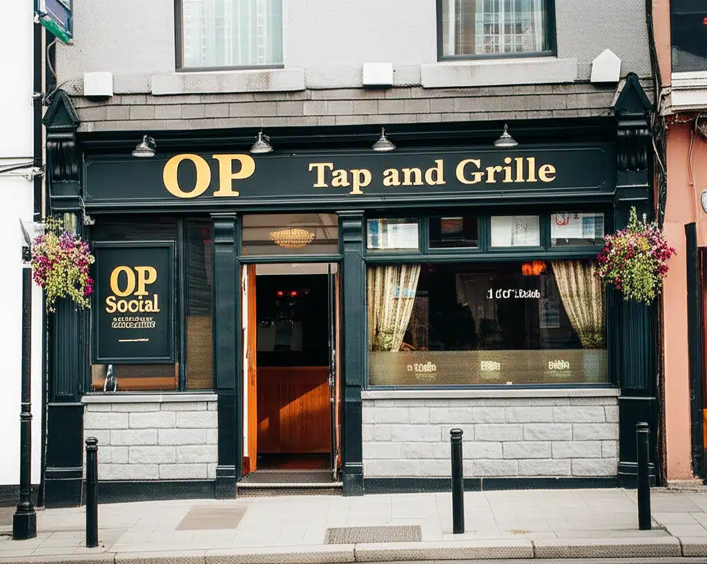 OP Social Tap and Grille 1 OP Social Tap agus Grille: Bia, Deoch agus Craic i gCóras Poiblí