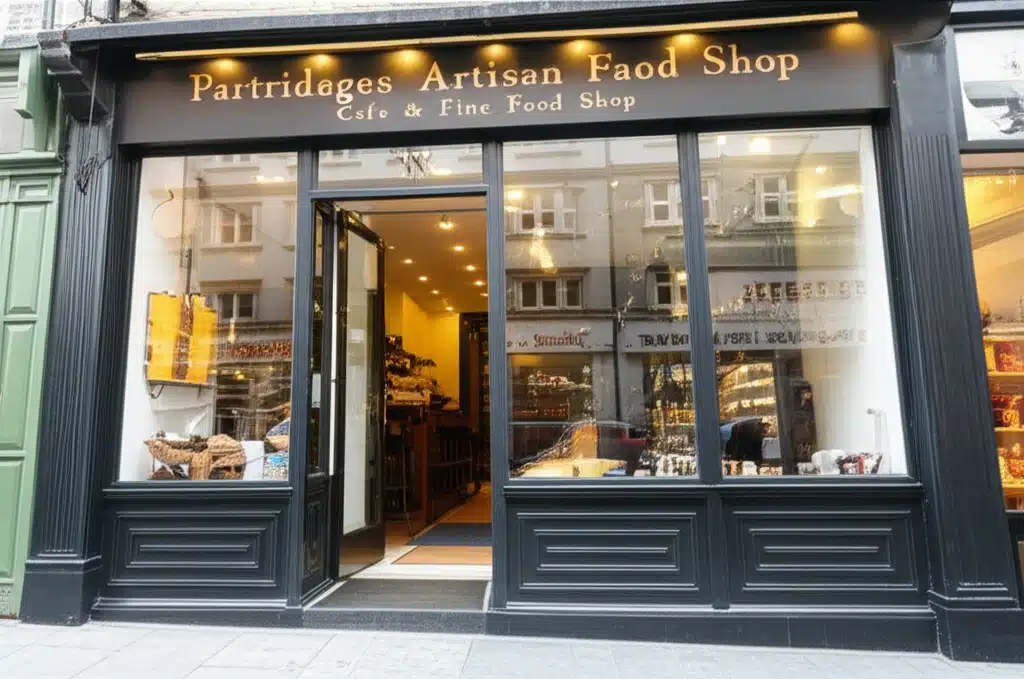 Partridges Artisan Cafe & Fine Food Shop 1 Partridges: Ceardlann Cáifé & Siopa Bia Ardchaighdeáin i mBéarla