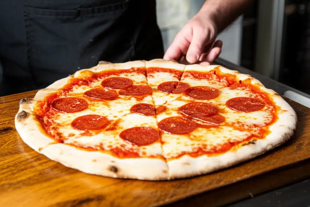 Pizza Crochta ar Dhoras Adhmaid: Blas na hÉireann