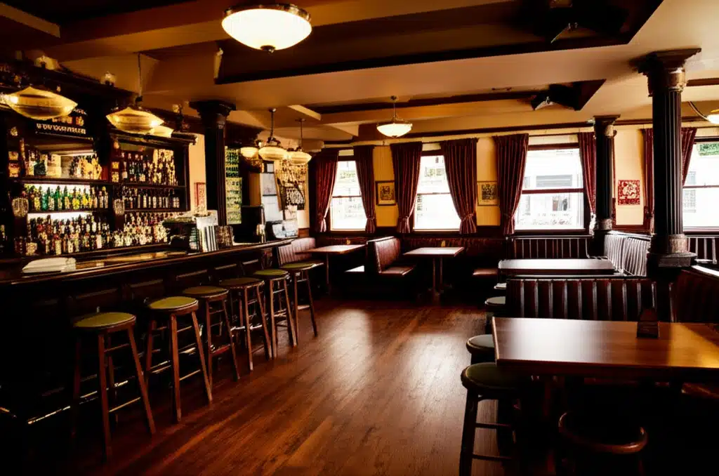 Pub luz de luna 1 Tá Teach Tabhairne solás geal na gealaí ar fáil