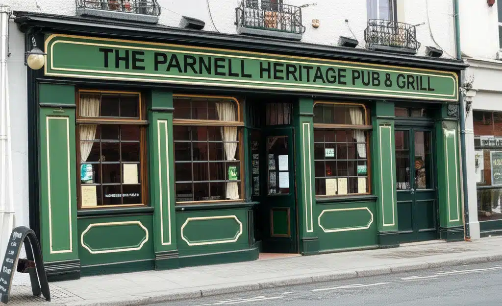 The Parnell Heritage Pub & Grill 1 Tá an Parnell Heritage Pub & Grill le feiceáil