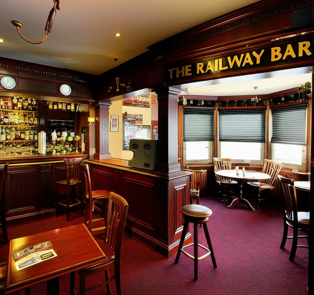 The Railway Bar 1 Tá an Railway Bar ar fáil le haghaidh ceol, bia agus deochanna