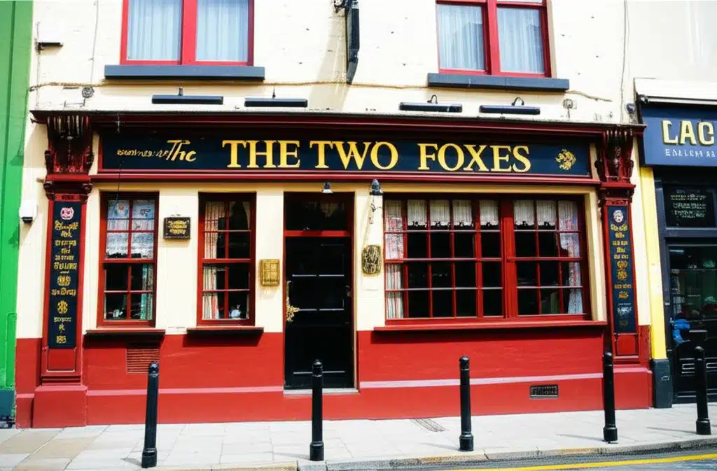Tá an Teach Tabhairne The Two Foxes go hálainn i gcroílár na cathrach.