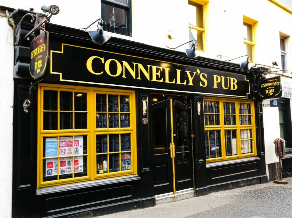 Tá an t-óstán traidisiúnta seo, Connellys Pub, lán de cultúr Éireannach.