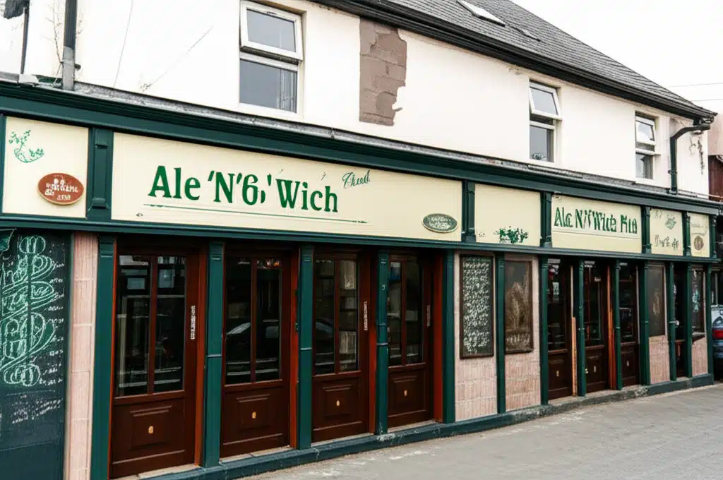 Táibléad Ale N Wich Pub: Pictiúr de Bhíneagairí agus Bia