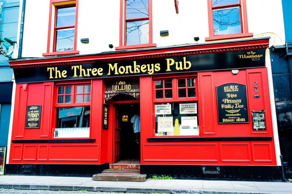 The Three Monkeys Pub 1 Táibléad de The Three Monkeys Pub, Tábhairne na mKey Monkeys