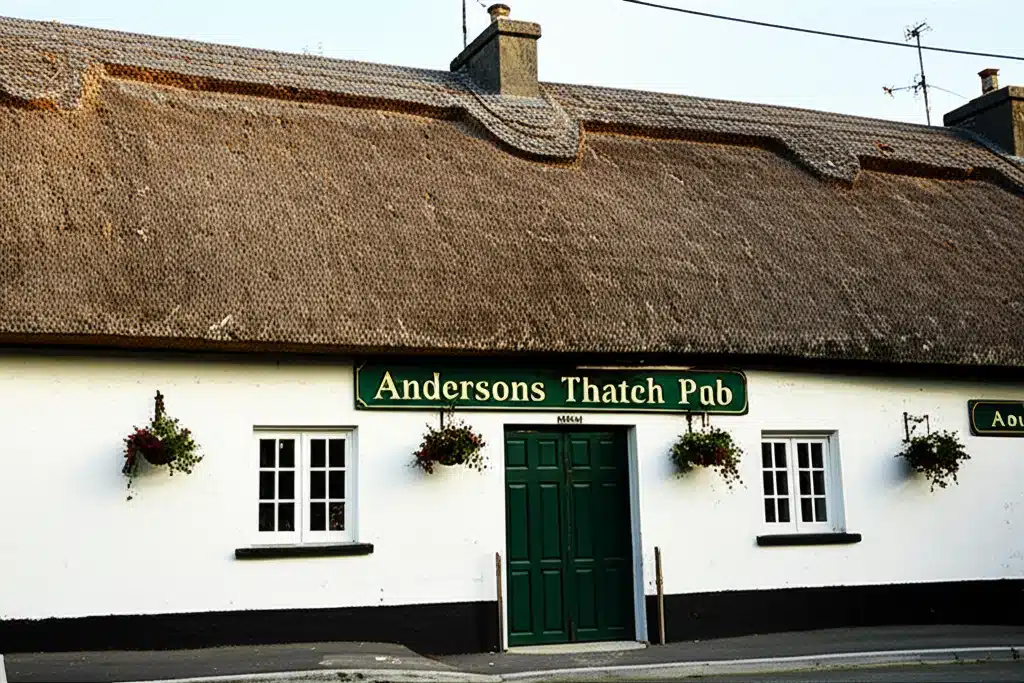 Andersons Thatch Pub 1 Táinse an Anderson: Pub Seanchlochach Traidisiúnta na hÉireann