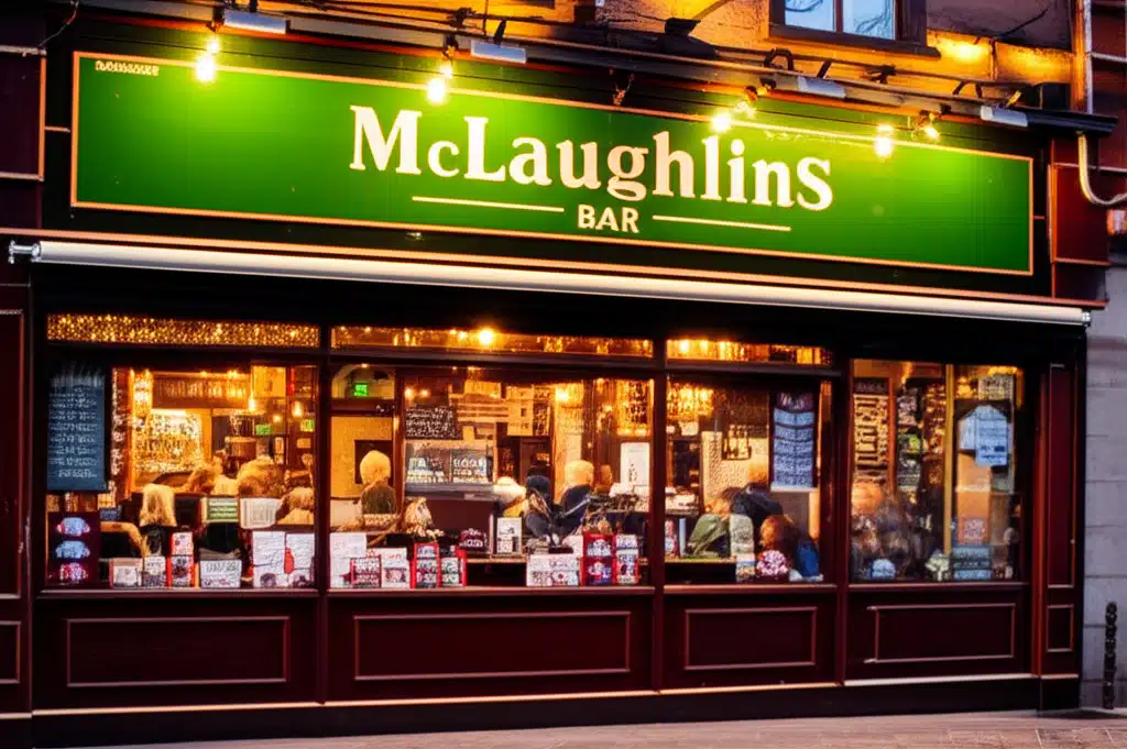 McLaughlins Bar 1 Táírghráfa de McLaughlins Bar, Tionól Áitiúil agus Ceol