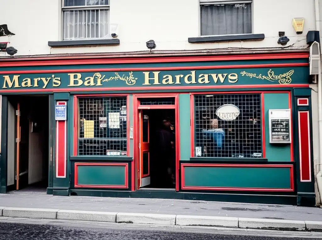 Táirgí Tiubhaile agus Báir Mary: Grianghraf de Marys Bar & Hardware