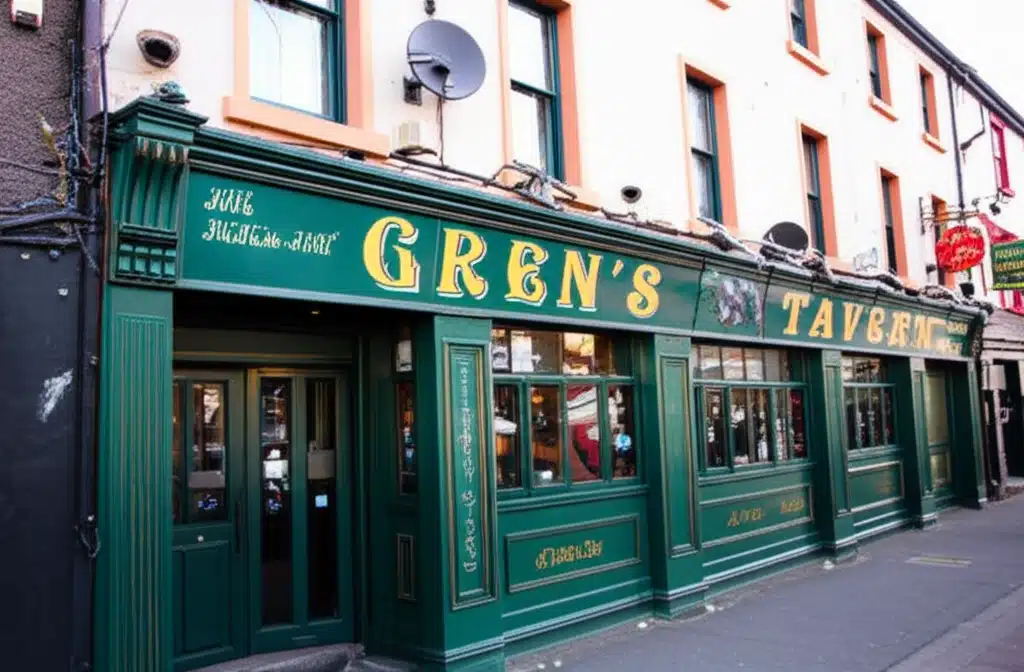 Táirneach Ghlas: Grianghraf de Phictiúr Tradisiúnta na Tabharna