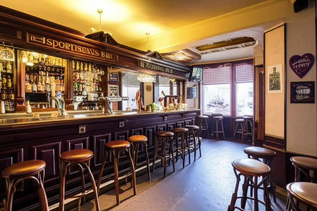 The Sportmans Bar 1 Táirseach Spóirt: The Sportsmans Bar, Áit na mBreatimeoirí