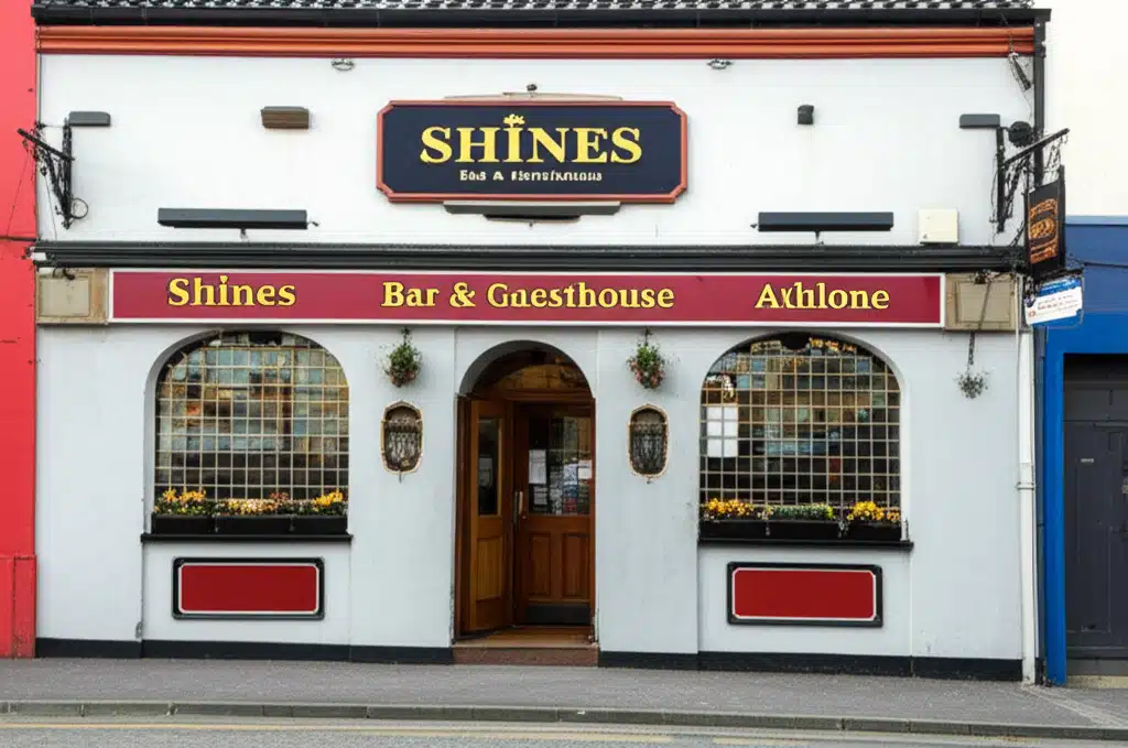 Teach Táirge Shines: Bá, Teach Ósta & Raon Siopa Athlone